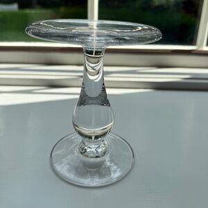 Candle holder - glass (5" tall)